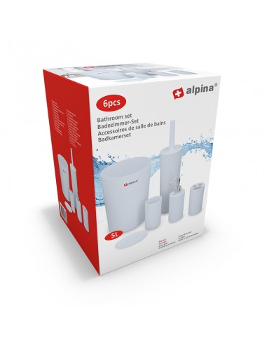 Alpina - bathroom set 6 elements (white)