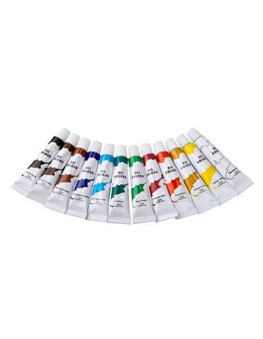 Oil paints in 12 ml tubes of 12 colors