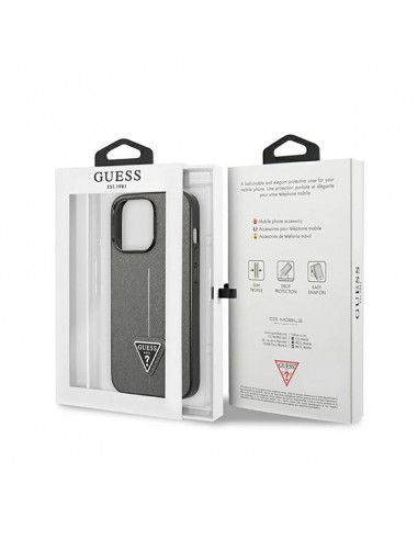 Guess Saffiano Triangle Logo Case -...