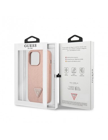 Guess Saffiano Triangle Logo Case -...