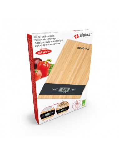 Alpina - Digital bamboo kitchen scale...