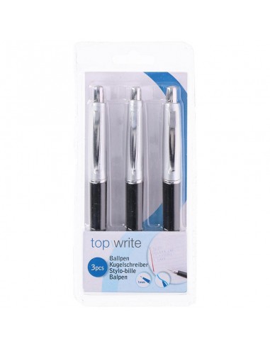 Topwrite - Ballpoint pen blue 3 pcs.
