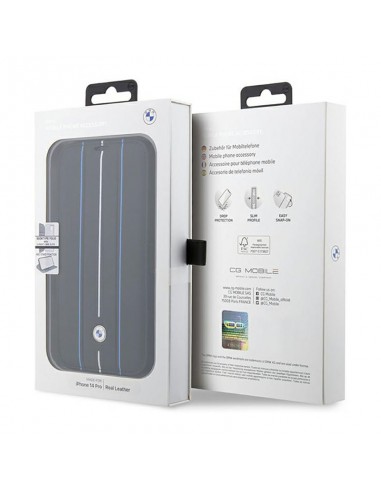 BMW Booktype Leather Stamp Blue Lines...