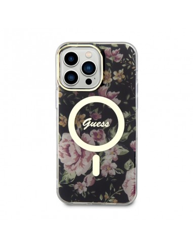 Guess Flower MagSafe - Case iPhone 14...