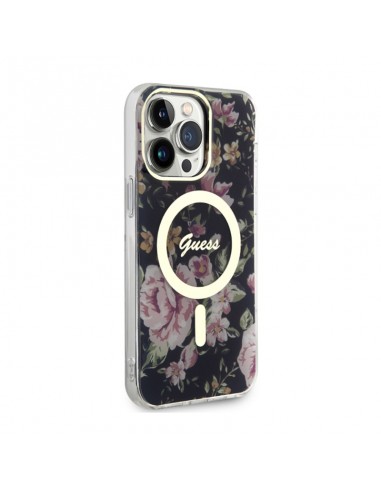 Guess Flower MagSafe - Case iPhone 14...