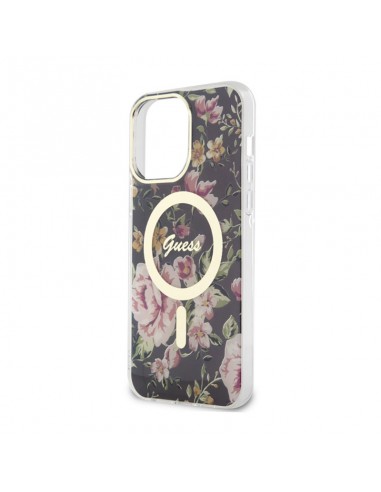 Guess Flower MagSafe - Case iPhone 14...