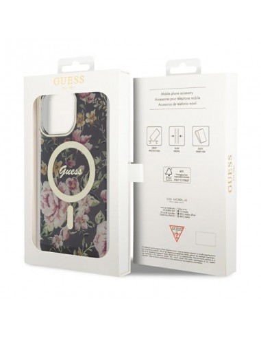 Guess Flower MagSafe - Case iPhone 14...