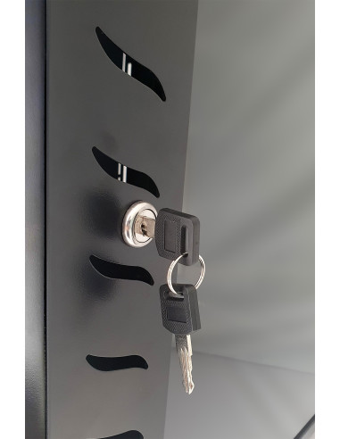 Armadio Rack 19'' a Muro 12 Unit&agrave P.600 mm Flat Pack Nero