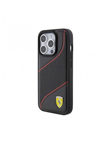 Ferrari Perforated Waves Metal Logo -...