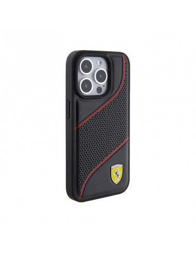 Ferrari Perforated Waves Metal Logo -...