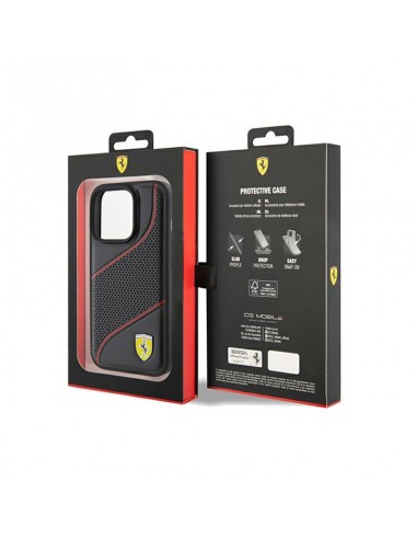 Ferrari Perforated Waves Metal Logo -...