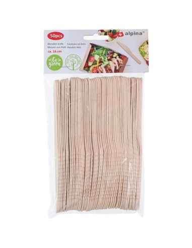 Alpina - Disposable wooden knives 16...