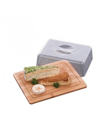 Bamboo cheese board with lid