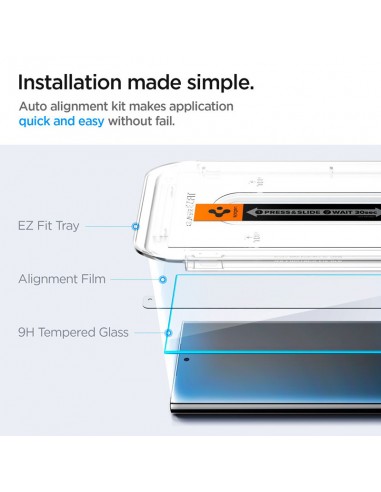 Spigen GLAS.TR EZ FIT 2-Pack -...