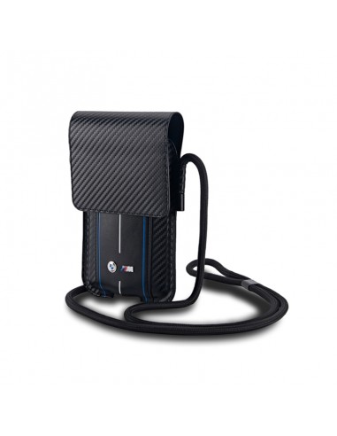 BMW Carbon Blue Stripes Wallet Bag -...