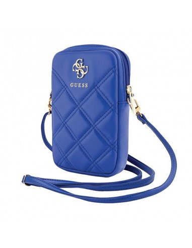 Guess Zip Quilted 4G - Phone bag (blue)