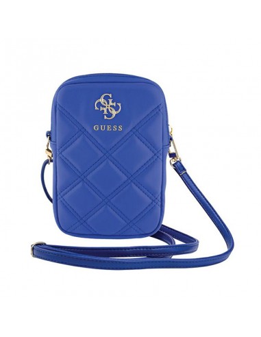 Guess Zip Quilted 4G - Phone bag (blue)
