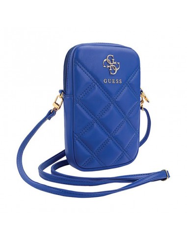 Guess Zip Quilted 4G - Phone bag (blue)