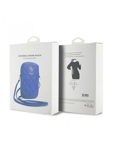 Guess Zip Quilted 4G - Phone bag (blue)