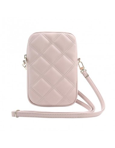 Guess Zip Quilted 4G - Phone bag (pink)