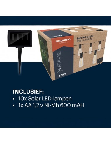 Grundig - Solar Garden LED Lights 3.35 m
