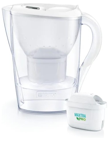 BRITA JUG MARELLA WHITE 2.4LTS + 2...
