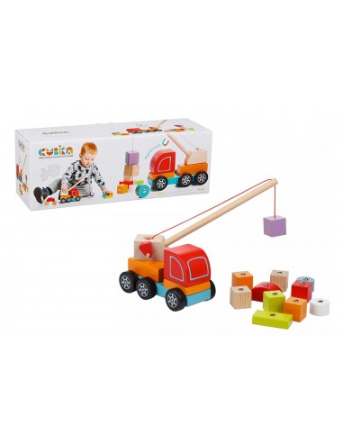 Camion Gru Legno Magnetico