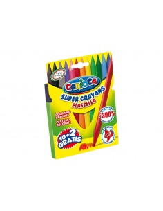 Pastello cera tondo 12 pezzi Carioca
