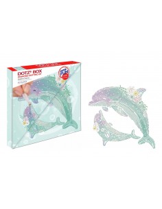 Diamond Dotz Box Famiglia Delfini 28x28