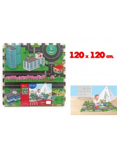 Tappeto Puzzle Mappa Citta' 120x120