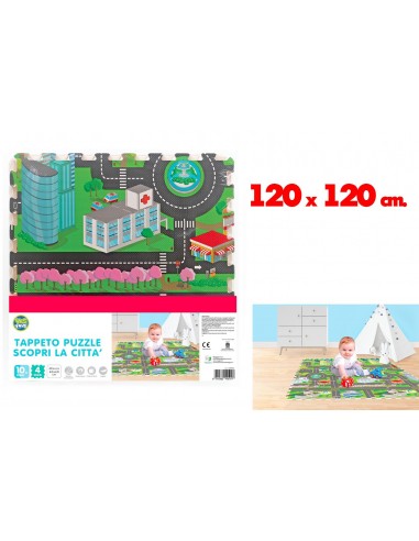 Tappeto Puzzle Mappa Citta' 120x120