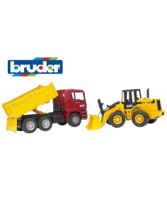 Camion Man con ruspa e pala meccanica Bruder 2