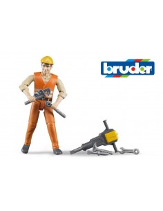 Omino cantiere con accessori Bruder 2