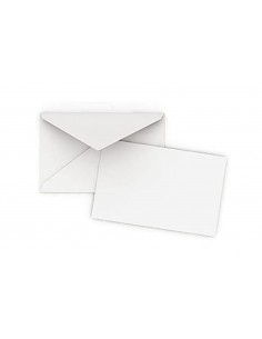 Busta con biglietto 9x14 bianco cf.10