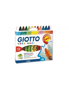 Pastelli Cera Maxi Giotto da 12 pezzi