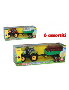 Mondo Fattoria Trattore con Rimorchio