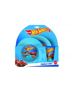 Hot Wheels Set Piatti e Bicchiere