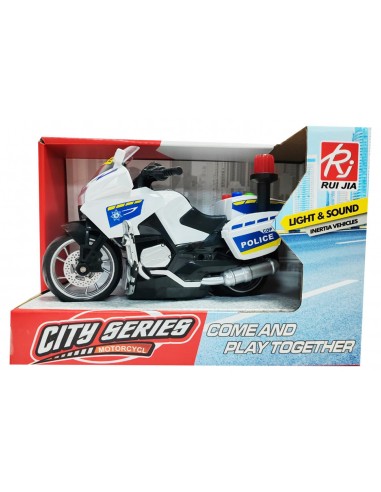 Moto Police 20cm Luci e Suoni