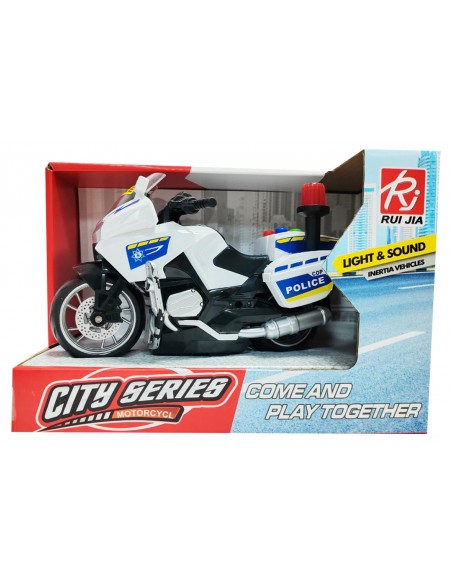 Moto Police 20cm Luci e Suoni