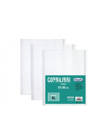 Coprilibri trasparenti XL 57x36 3 pz