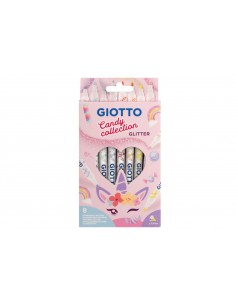 Pennarelli Turbo pastel Candy collect glitter 8pz
