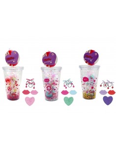 Create It  Bicchiere Glitter e Bombe 3 assortimenti