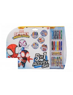 Blocco Activity 5 in 1 con Colori Spidey