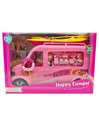 Camper con Bambola Accessori Luci Suoni