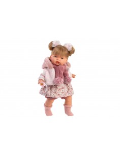 Reborn Morbido Joelle 38cm Sciarpa Fucsia