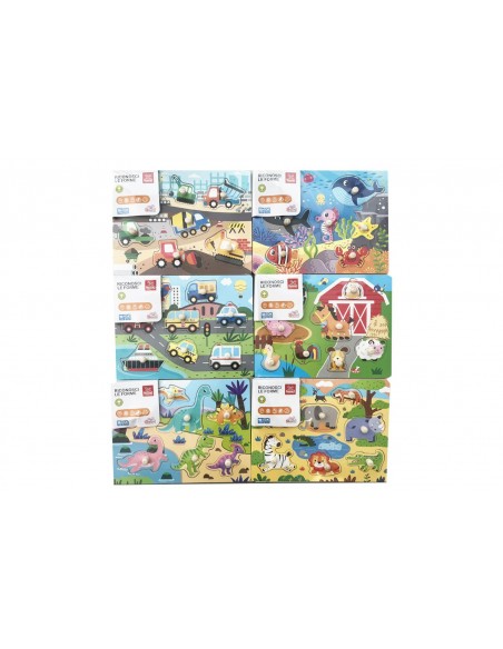 Puzzle Legno ad Incastro 6 assortiti