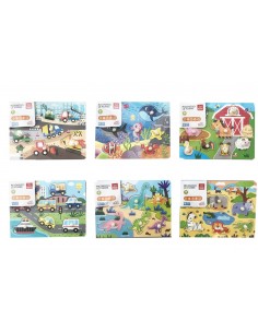 Puzzle Legno ad Incastro 6 assortiti 2