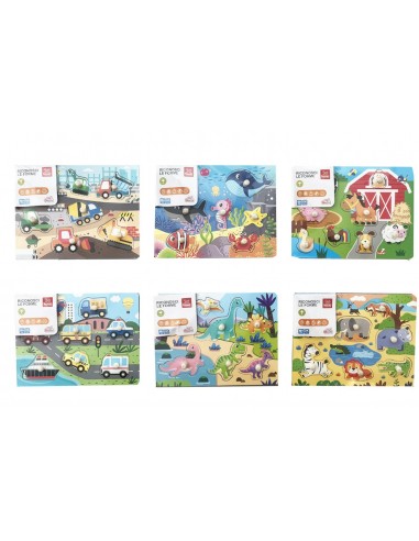 Puzzle Legno ad Incastro 6 assortiti