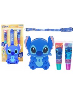 Stitch Borsetta con Lip Gloss e Portachiavi