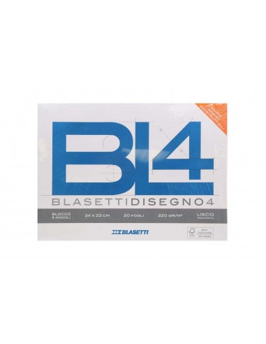 Blocco BL4 24x33 220gr 20fg liscio riquadrato